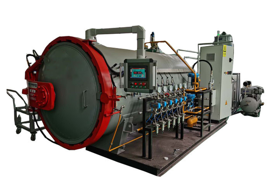 Kauçuk vulkanizasyonu için 220V / 380V Kompozit Karbon Fiber Otoklav