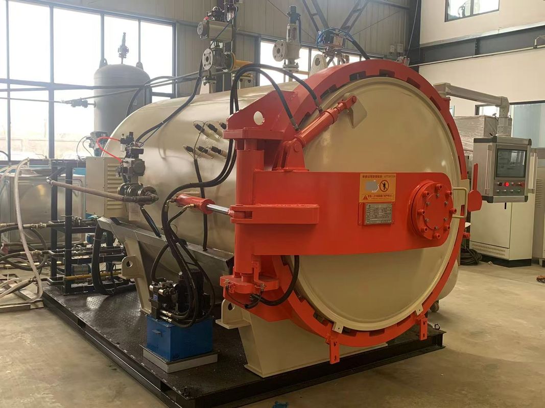Yüksek sıcaklıkta sertleştirme cam lif malzemesi Bonnet gibi araba parçaları Karbon fiber yaprak armatürleri Mini kompozit otoklav