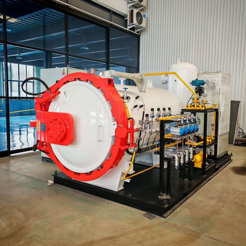 Bisiklet Kadroları Karbon Fiber Otoklavının Laboratuvar Prototipleri Basınçlı Kap ve Motor Çekirdek Bileşenleri İle