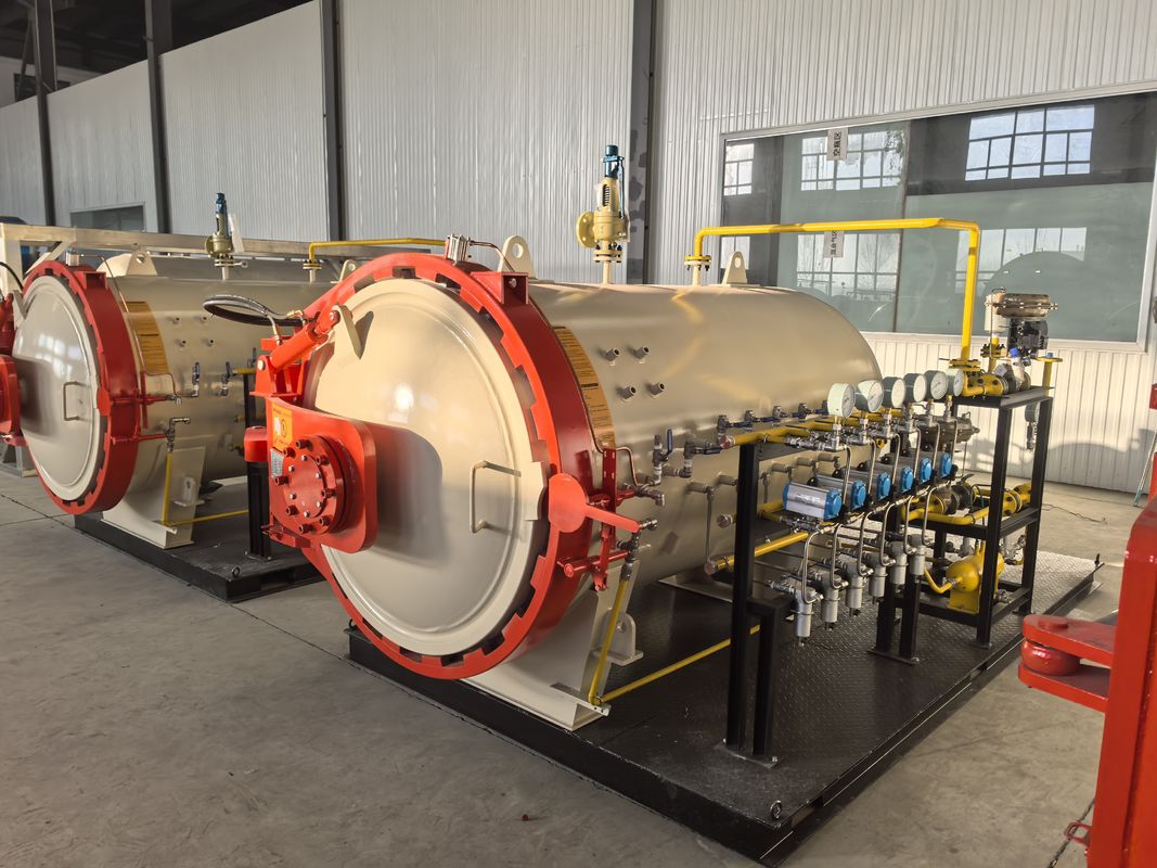 CE ASME Sertifikalı Otomatik Kompozit Cam ve Karbon Fiber Otoklav Çapı 2200mm Kompozit Otoklav