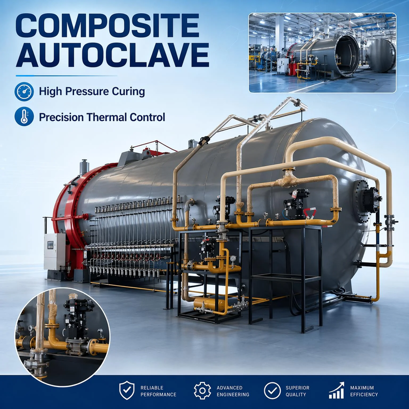 ISO CE sertifikalı yatay otoklav motoru 10Kw-700Kw Güç İnşaat yalıtım malzemesi Sertleştirme Yüksek mühürleme